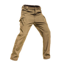 Pantalon tactique en velours côtelé version européenne IX9, automne-hiver, sports de plein air, multi-poches, salopette avec doublure en polaire pour hommes