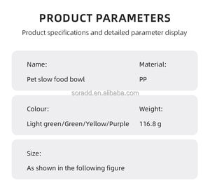 Mangkuk anjing pengumpan lambat bentuk desain cangkang, piring makan lambat PP Premium naik tidak licin - Product Image 5