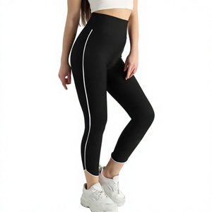 Nouveau style Leggings de sport taille haute sans couture, couleur unie, écologiques, séchage rapide, respirants, longueur intégrale - Product Image 1