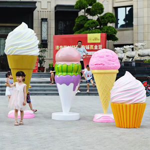 Helado gigante de fibra de vidrio, colorido, impermeable, accesorios para decoración - Product Image 4