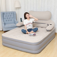 Matelas de couchage auto-gonflant King Size en PVC imperméable de haute qualité pour l'extérieur, épaisseur 10 cm, avec pompe externe, matelas pneumatique floqué 1-2 personnes