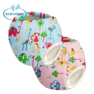 Washable Reusable Cloth Swimming Diaper Polyester Outside Birdeye Inner Elastic Waist Swim Diaper