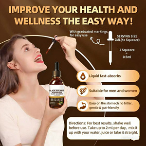 OEM/ODM Marque Privée 60ml Huile <span class=keywords><strong>de</strong></span> Noix Noires Teintée à l'Extrait Naturel d'Armoise <span class=keywords><strong>et</strong></span> <span class=keywords><strong>de</strong></span> <span class=keywords><strong>Clou</strong></span> <span class=keywords><strong>de</strong></span> <span class=keywords><strong>Girofle</strong></span>, Gouttes Liquides Orales pour la <span class=keywords><strong>Santé</strong></span> Digestive <span class=keywords><strong>et</strong></span> Immunitaire - Product Image 3