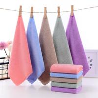 Serviette carrée en velours corail, douce et absorbante, en microfibre, pour le nettoyage de la salle de bain