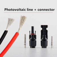 Câble d'extension solaire 6mm² avec connecteurs, câbles d'alimentation 1000V 1500V, câble d'extension de panneau solaire avec conducteur en cuivre