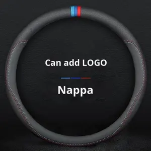 Funda Universal de Cuero Antideslizante para <span class=keywords><strong>Volante</strong></span> de Coche de 12, 13, 14, 15, 17 Pulgadas (38 cm), Estilo Deportivo para Auto, SUV y Camión - Product Image 1