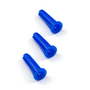 Azul Liso y texturizado 1/4 \ "Anclajes cónicos de plástico PE Anclaje de expansión Enchufes de pared Enchufe de pared común Anclajes de pared de plástico - Product Image 3
