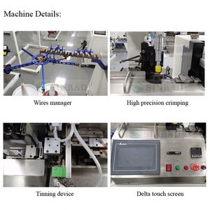 Automatic Thin <b>Wire</b> 8 Small <b>Wires</b> Cutting Stripping Crimping Tin Dipping <b>Soldering</b> Machine - Product Image 6