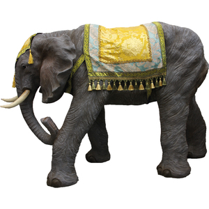 Figura de Natividad ZICOM Alemania, Elefante con Manta, Altura Aprox. 101 cm para figuras de 80 cm Modelo 9069-T821-1 - Product Image 1