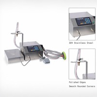 Machine de remplissage semi-automatique à commande numérique pour liquides (miel, huile comestible, jus) avec pompe à engrenages et fonction de pesage pour bouteilles en plastique