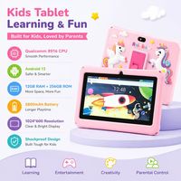 Tablet Infantil de 7 Pulgadas, Gran Memoria 12+256GB, Android 13, Qualcomm 8916, Wi-Fi, GSM, MTK, para Aprendizaje Temprano, Nuevo y en Oferta, el Mejor Regalo