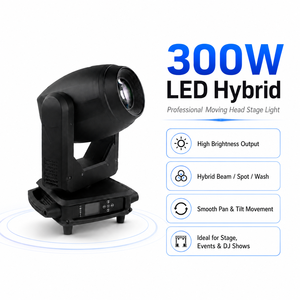 300W LED Hybrid 3-in-1 Moving Head <b>Light</b> for Touring Stage Shows and Live Events - Product Image 2