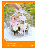 Boîte cadeau carrée en acrylique transparente grand format, recyclable, épaisseur 3 mm, tendance, personnalisable, pour fleurs, bougies, autocollants et artisanat