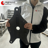 Plaque en céramique B4C RSiC 98,5% 1650 ° C pour four à alumine - Conductivité thermique 100W/mK et résistant à l'oxydation