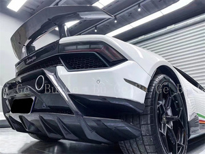 P-style pare-chocs avant et arrière jupes latérales de lèvre avant couvre kit de carrosserie de becquet arrière pour <span class=keywords><strong>Lamborghini</strong></span> LP610 580 tout en fibre de carbone - Product Image 6