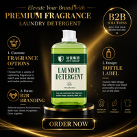 Détergent liquide pour lessive OEM vert herbe à paroi droite, produits de nettoyage, parfum longue durée, fraîcheur, produits de nettoyage