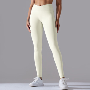 Pantalones de Yoga sin Costuras para Mujer, Leggings Deportivos de Cintura Alta con Corte en V, Personalizados para Gimnasio, Venta al Por Mayor - Product Image 5