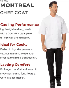 Chaqueta <span class=keywords><strong>de</strong></span> Barman para Hombre, Modelo Montreal Cool Vent, con Estampado en Relieve y Tela <span class=keywords><strong>de</strong></span> Seda, Ideal para <span class=keywords><strong>Trabajo</strong></span> en Bares y Hostelería, Superventas - Product Image 5