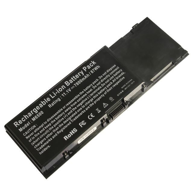 M6500 Laptop Battery of 11.1V 7800mAh for D Ell 8M039 M6400 M2400 M4400 C565C KR854 Notebook