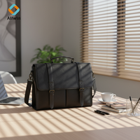 Sac messager vintage personnalisé fait main en cuir véritable avec bandoulière, doublure en polyester et fermeture à rabat pour homme