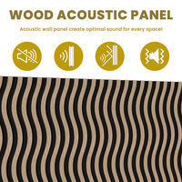 Panneaux acoustiques modernes flexibles en MDF et polyester Akupanel, à lattes ondulées pour plafond et mur, ignifuges et imperméables, pour studio et bureau.