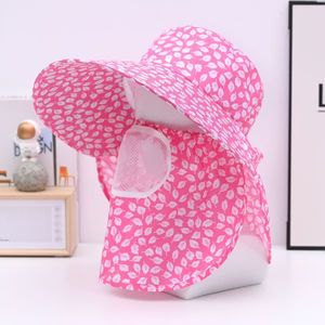 Sombrero de Pescador con Protección Solar y Protector Facial, Transpirable y Plegable, para Ciclismo al Aire Libre, Recolección de Té, Diseño Rosa para Adultos - Product Image 5