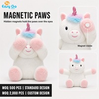 Jouet en peluche interactif avec pattes magnétiques, 25 cm, licorne en peluche douce, poupée licorne fantaisie, cadeau mignon pour enfants