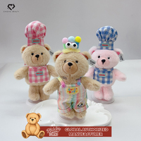Teddy Bear Peluche Chef Mignon en Trois Couleurs au Choix, Licence Mondiale Teddy ISLAND