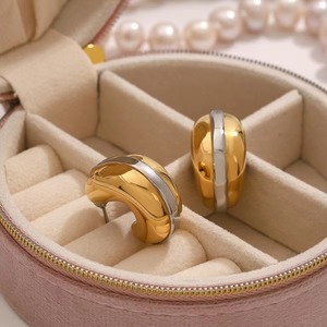 Fashion Stainless Steel Ear Studs Water Drop Shape <b>Earrings</b> <b>Gold</b> Plated Trendy Women's Ear Hangings - Product Image 3