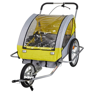 Rimorchio Pieghevole Leggero a 2 Ruote in Acciaio Inox Personalizzato per Bicicletta, 2 Posti, per Avventure con Bambini - Product Image 5
