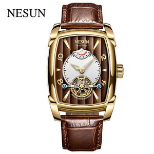 NESUN 9039 ragazzi cinesi fantasioso <span class=keywords><strong>orologio</strong></span> meccanico Business vera pelle cinturino acqua resistere Tourbillon ingranaggio <span class=keywords><strong>orologio</strong></span> automatico a mano - Product Image 1