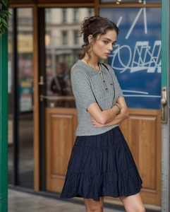Mini jupe élégante de soirée d'été décontractée pour femmes, taille moyenne, solide, froncée, fournisseur de gros de vêtements