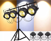 Projecteurs de scène LED COB haute puissance 200W avec porte-filtre - Blanc chaud DMX512 en aluminium pour utilisation en entrepôt