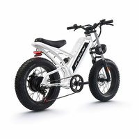 Vélo électrique KRISTIAN à pneus larges de 20 pouces, 48V 500W, tout-terrain, VTT électrique à double suspension, style cyclomoteur