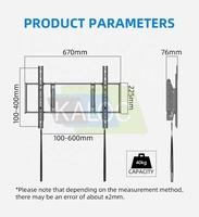 Soportes de Pared para TV KALOC EC75-T con Ajuste de Inclinación, para Pantallas de 32-80 Pulgadas, Soporte para Pantalla de Acero Laminado en Frío, Soportes para Televisores LCD LED