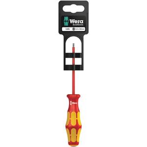 WERA - 05100001001 VDE Destornillador aislado para tornillos ranurados (embalaje de autoservicio) DESTORNILLADORES AISLADOS 1000V - Product Image 1