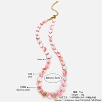 Collar de Perlas Naturales a la Moda para Mujer, Estilo Bohemio, Cadena Clásica con Forma de Corazón, Joyería de Playa, Regalo