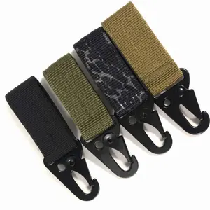 Outdoor Multifunctionele Nylon Karabijnhaak Sleutelhanger Haak Singels Opknoping Riem Clip Kit Tactische Zak Molle Band