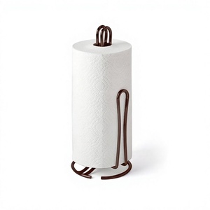 Porte-mouchoirs en métal noir au design unique pour la maison, les restaurants et les hôtels, support sur pied pour rouleaux de papier - Product Image 1