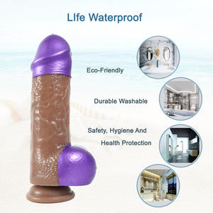 Silicone realistico 572g grande pene telecomando per la pelle sensazione di riscaldamento Dildo vibratore sesso giocattolo per le donne adulti per gli uomini giocattoli sessuali - Product Image 5