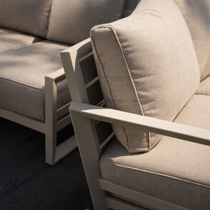 Ensemble de canapés de jardin de luxe, idéal pour les jardins domestiques, la cour, le patio, en aluminium résistant aux intempéries, ensemble de 7 pièces, canapé d'extérieur, canapé de patio - Product Image 3