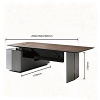 Scrivania Direzionale IULTRA Moderna Modulare Multicomparto Personalizzabile Minimalista con Gestione Cavi Design Ecologico per Ufficio