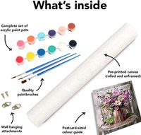 Peinture par numéros pour adultes, style dessin animé, paysage, peinture acrylique sur toile sans cadre, taille et forme personnalisées, coloré, en bois