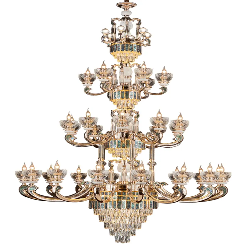 Oturma odası lamba yüksek dereceli villa kristal lamba yaratıcı kişilik şamdan lüks ev salonu lamba avize