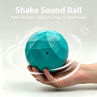 Balle à facettes en TPR YMH, deux tailles, qui couine lorsqu'on la secoue, rebondissante, jouet à mâcher pour chien, pour l'entraînement des molaires et le jeu interactif humain-animal.