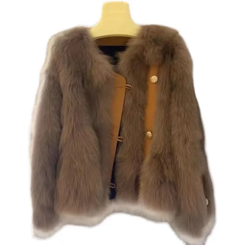 Factory direct sale winter thick warm short faux fur coats mink for women