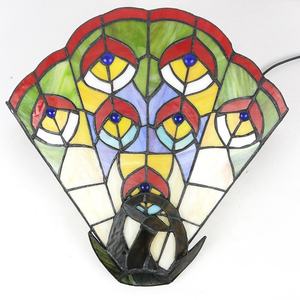 Настенный светильник LongHuiJing 14 дюймов в стиле Тиффани, павлин, витражное стекло ручной работы, светильник - Product Image 2