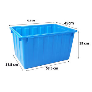 120L plástico quadrado balde tanque grande capacidade Open-Top retangular Fish Tank - Product Image 1