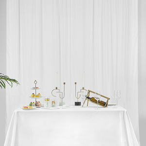 Toile de fond élégante en voile pour décoration de fête de mariage ou d'anniversaire en extérieur, style européen, pour photographie - Product Image 4