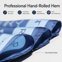 Soldes Exceptionnelles Foulard de Cou et Visage Protecteur Carré Long en Soie 100% Coréenne Imprimé Personnalisé de Designer Tendance pour Femmes et Fêtes